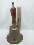 14" Captain's Bell Nautical Maritime Engraved Wood Metal AS-IS