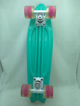 22" Teal Wonnv Retro Plastic Skateboard Skate Board