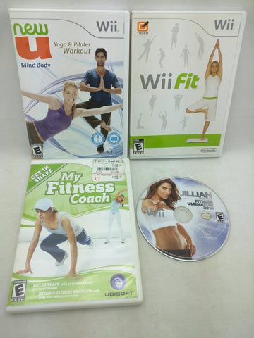 4 Wii Exercise New U Mind Body Yoga and Pilates Workout Fitness  Fit Coach Jillian