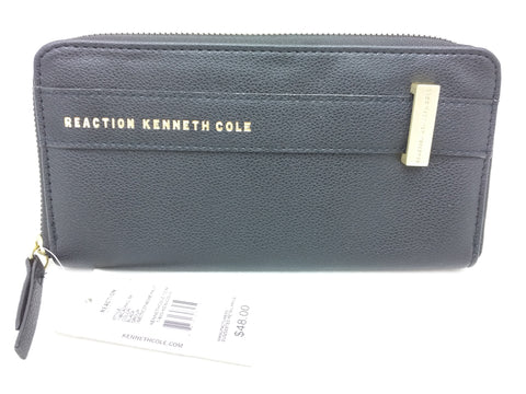 NEW Objective Black Wallet Kenneth Cole Reaction Zip Around $48 MSRP