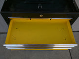 Yellow Stanley Tool Chest Roller Cart Box 2 Section