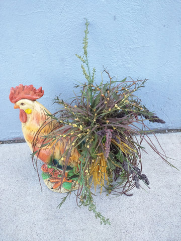rooster plant hanger Ceramic Chicken Rooster Plant Holder – Pocatello Market