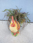 Ceramic Chicken Rooster Plant Holder