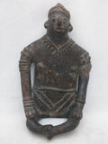 Black Clay Colima Pre Columbian Aztec Maya Toltec Seated God Mexico Sitting Terracotta