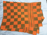 Baron Plaid Blanket Brigham UT Wool Woolen Mill VTG Red Black Checker Hunter Throw