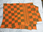 Baron Plaid Blanket Brigham UT Wool Woolen Mill VTG Red Black Checker Hunter Throw