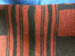 Baron Plaid Blanket Brigham UT Wool Woolen Mill VTG Red Black Checker Hunter Throw