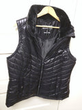 $125 Tag M Women’s Michael Kors Black Puffer Vest With Faux Fur Lined