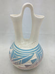 5" Hozoni Wedding Vase Pottery Hand Painted Signed Southwest Native Indian