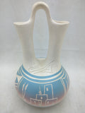 5" Hozoni Wedding Vase Pottery Hand Painted Signed Southwest Native Indian