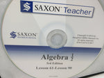 PARTS Saxon Algebra 1/2 Homeschool Saxon Teacher CD ROM 3rd 2010