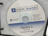 PARTS Saxon Algebra 1/2 Homeschool Saxon Teacher CD ROM 3rd 2010