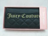 NEW Black Juicy Couture Zip Wallet Starburst Clutch Fold CC Zipper