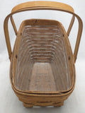 13X7 Slant Vegetable Sleigh 1988 SMC Longaberger Basket Liner Angle Handle Double