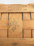 13X7 Slant Vegetable Sleigh 1988 SMC Longaberger Basket Liner Angle Handle Double