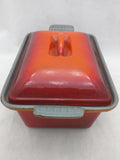 18 Le Creuset Loaf Pate Terrine Flame Orange Enamel Cast Iron Rare VTG Cocotte Rectangle