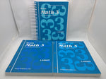 SAXON Math 3 Set Teacher's Book Student Workbooks Part 1 & 2 Home School