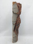 12” Wood Spirit Hand Wall Art Druid Old Man Tree Face Wizard Carving Branch Signed