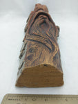 12” Wood Spirit Hand Wall Art Druid Old Man Tree Face Wizard Carving Branch Signed