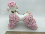 AS-IS Spaghetti Poodle French Kreiss Pink White Ceramic Figurine LARGE Figurine