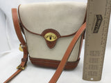 Cream Tan All Weather Leather Dooney Bourke USA Vintage Purse Handbag Bag Binoculars Women