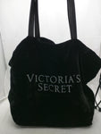 Black Velvet Victoria Secret Tote Purse Handbag Bag Women