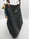 Black Leather Fossil Purse Handbag Bag Women Hobo