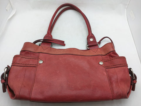 Distressed Salmon Fossil Leather Purse Handbag Bag Women