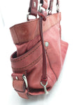 Distressed Salmon Fossil Leather Purse Handbag Bag Women