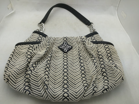 Blue White Knit Chevron Simply Vera Wang Purse Handbag Bag Women