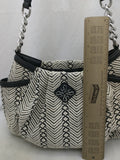 Blue White Knit Chevron Simply Vera Wang Purse Handbag Bag Women