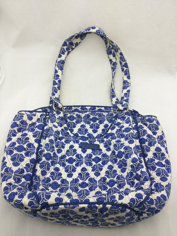 Blue Floral Vera Bradley Purse Handbag Bag Women