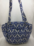 Blue Floral Vera Bradley Purse Handbag Bag Women