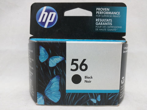 56 Black Jul 2017 EXPIRED HP Ink Injet Printer Cartridge NOS Genuine