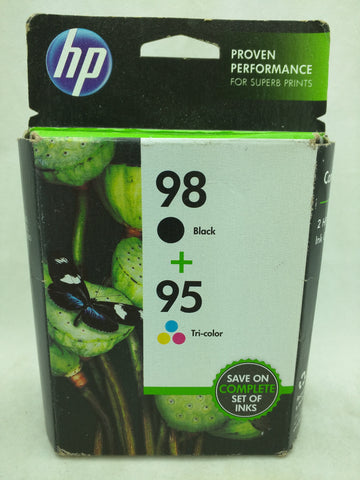 98 Black 95 Tri-Color Oct 2017 EXPIRED HP Ink Injet Printer Cartridge NOS Genuine