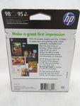 98 Black 95 Tri-Color Oct 2017 EXPIRED HP Ink Injet Printer Cartridge NOS Genuine