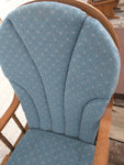 Blue Padded Chair & Foot Stool Gliding  Pickup Only