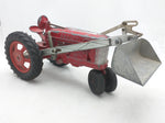 500 Red Hubley Tractor Kiddie Toy USA Vintage Diecast Loader Plow