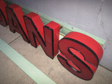 8' Sign LOANS SALON Commercial Lighted Signage Red Letter L O A N S Business