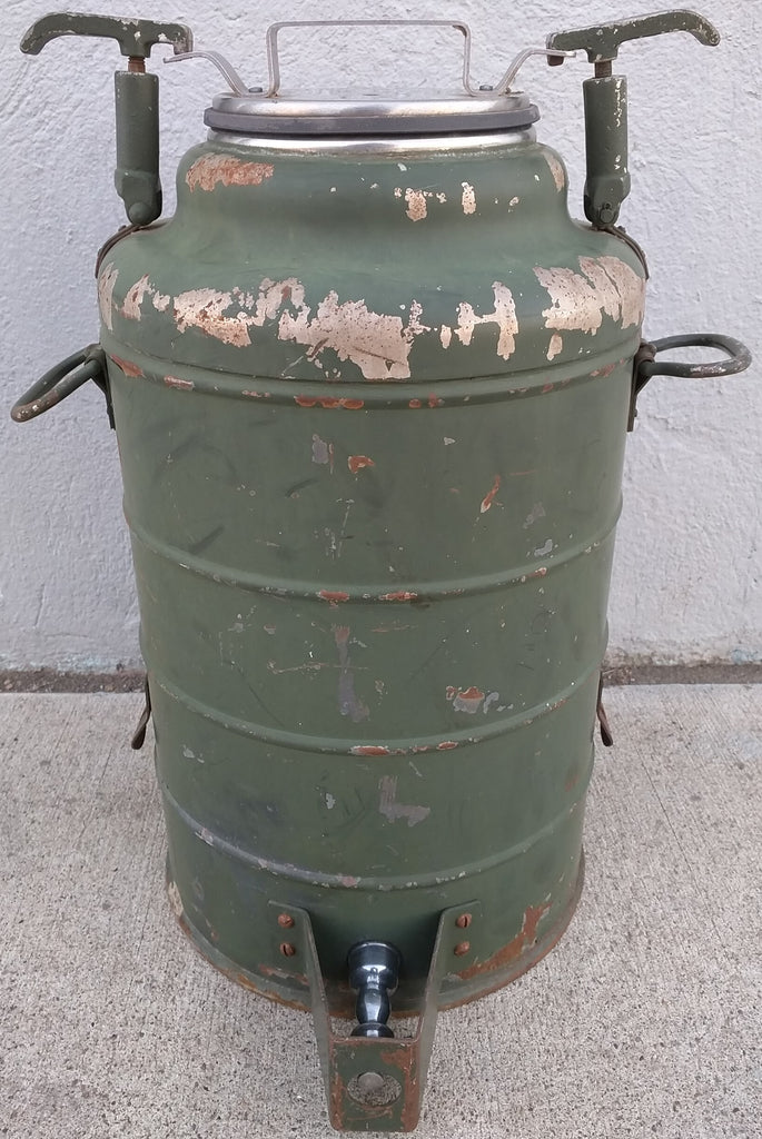 Vtg Large Rare Stanley Insulated Stainless Water Cooler Jug US Military  Black