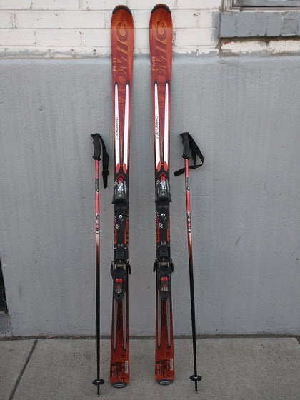 180 R:11 R11 Atomic 614 Race Bindings Skis Downhill Poles 50" Scott Series 2