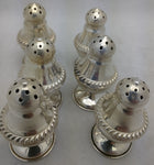 6 Dunkirk Sterling Silver Salt & Pepper Shakers set #18