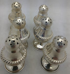 6 Dunkirk Sterling Silver Salt & Pepper Shakers set #18