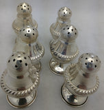 6 Dunkirk Sterling Silver Salt & Pepper Shakers set #18