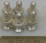 6 Dunkirk Sterling Silver Salt & Pepper Shakers set #18