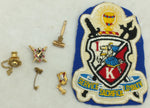 10K Gold Gavel Ionian Knight Patch Fraternal Seed Pin LGB Iona Idaho ? Service Sacrifice Loyalty Blue