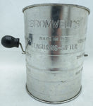 Bromwell's 3 Cup Metal Measuring Sifter Black Knob Vintage Rustic Farmhouse