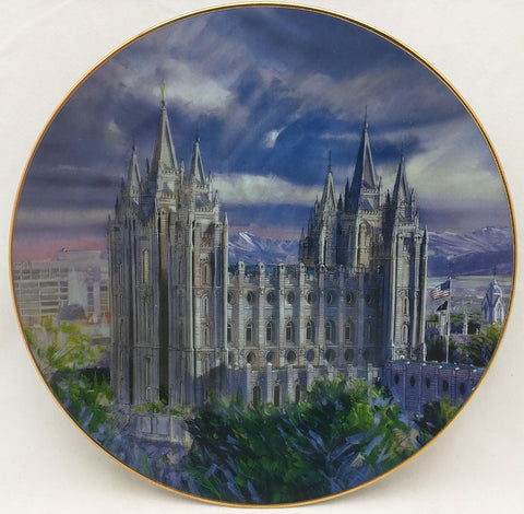 Centennial Plate Salt Lake Temple Limited Edition Tiffany Collection LDS Mormon
