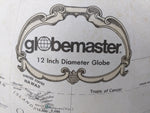 AS-IS 35" Globemaster Replogle Tall Floor Stand 12" Globe Cream 3 Leg Base