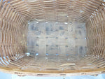 18" Rare Reinforced Wov-N-Wood Jerywil Picnic Basket Removable Tray Vintage 2-handle Hinged Lid